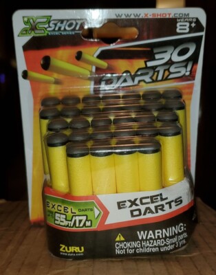 X-Shot Excel Darts 30 Pack Fire Up To 55 Ft.