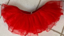 CostumesUSA Red Layered Tu-Tu Size Adult Standard 27  Waist Elastic