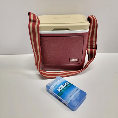 BARELY USED VERY NICE - Igloo TAG-ALONG 8 Lunch Picnic Cooler w/ Shoulder Strap