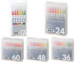 New Kuretake ZIG CLEAN COLOR Real Brush 6//12//24//36//48//60//80 Colors Fude Pen JPN