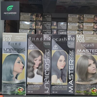 Hair Dye Color Permanent Cream Developer Dcash Master Gray Green Color Men Women