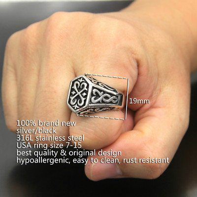 Viking Thunder God Thor Hammer Mjölnir Futhark Norse Runes Biker Ring Silver Vkng Jewelry Vkngjewelry 58357169455432