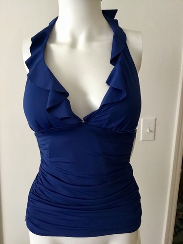 Haut De Maillot De Bain 3 Rangs A Shore Fit - Bleu Et Blanc, Taille 8 US - Neuf Avec étiquettes (NWT)