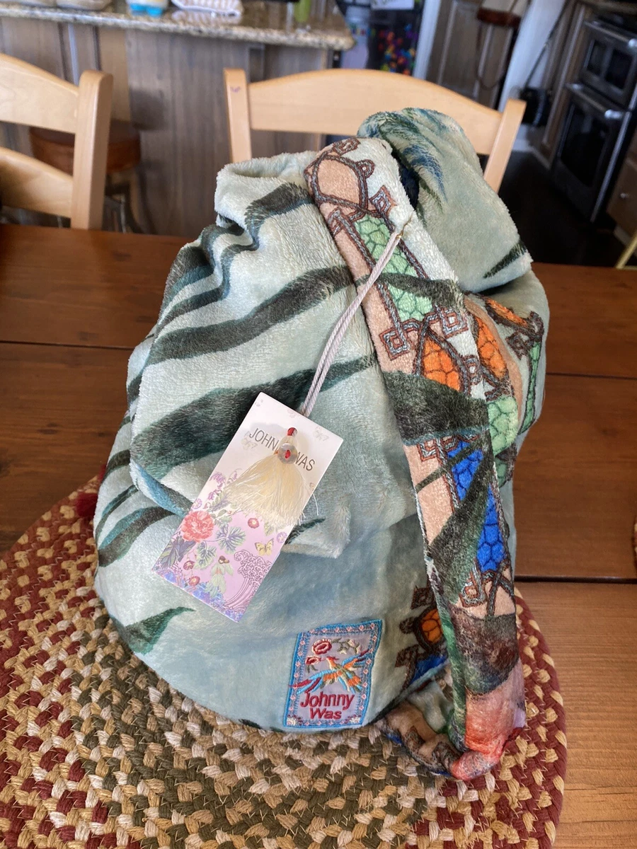 NWT Johnny Was Serrano Jungle Themed Blanket Sling Bag Carry On