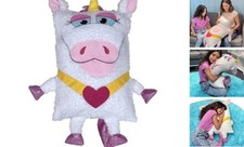 Shamzees: Unicorn - White  Purple - Plush Pillow Cover, Kids Shamzee Unicorn