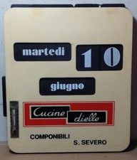 CALENDARIO PERPETUO VINTAGE PUBBLICITARIO ANNI 70 CON TERMOMETRO