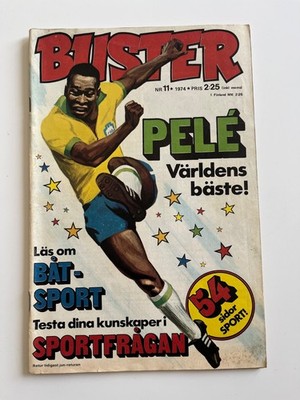 1974 Buster Pele Swedish Sport Comic Magazine football soccer