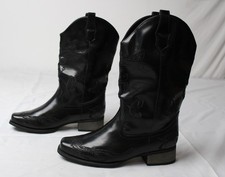Dream Pairs Women's Square Toe Embroidered Cowboy Boots AC2 Black Size US:9.5