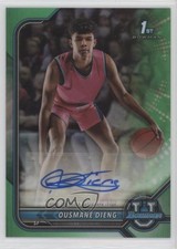 2021-22 Bowman U Chrome Prospect Green Refractor 90/99 Ousmane Dieng Auto 1ls6