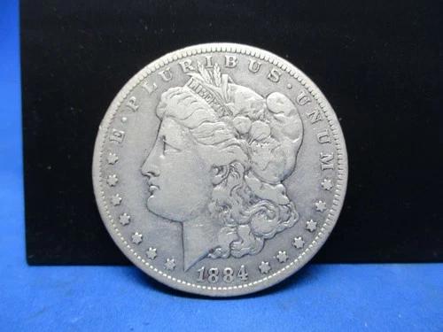1884 CC Morgan Silver Dollar $1 Fine Details Tough Carson City