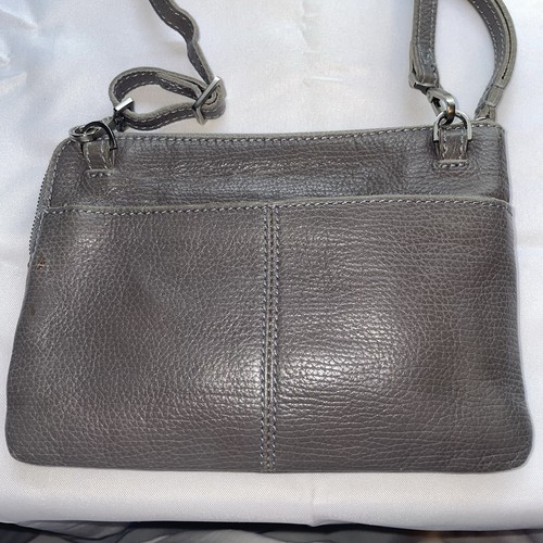 Hammitt Nash Small Crossbody Convertable Bag Wristlet Gray Leather Bag Purse - Picture 11 of 17