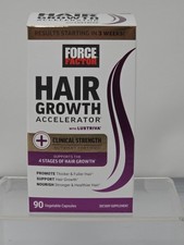 Force Factor Hair Growth Accelerator With Lustriva 90 Vegetable Capsules 10/2028