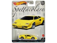 Lamborghini Countach LP 5000 QV Yellow "Spettacolare" Series by Hot Wheels