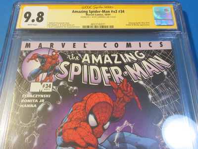 Amazing Spider-man #34 Vol. 2 J Scott Campbell CGC Signature