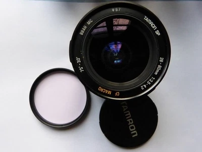 Objectif appareil photo TAMRON CANON FD 28-80 MM 3.5-4.2 MACRO + filtre Hoya - Photo 1/4