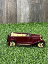 Vintage Cast Iron Toy Car Made In Japan Antique Style Convertible Sedan