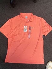 NWT Mens Callaway Golf Polo Coral Orange Color XL