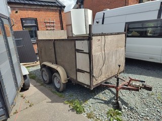 8ft x 4ft 4in braked twin axle box trailer
