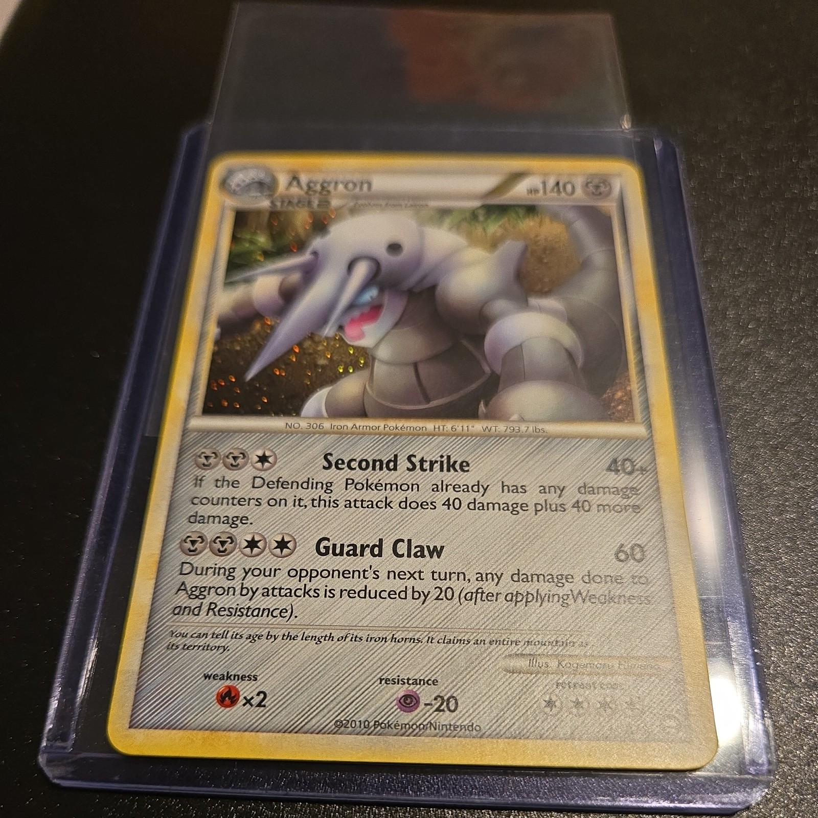 NM Pokemon Card - Aggron Triumphant 1/102 Holo Rare