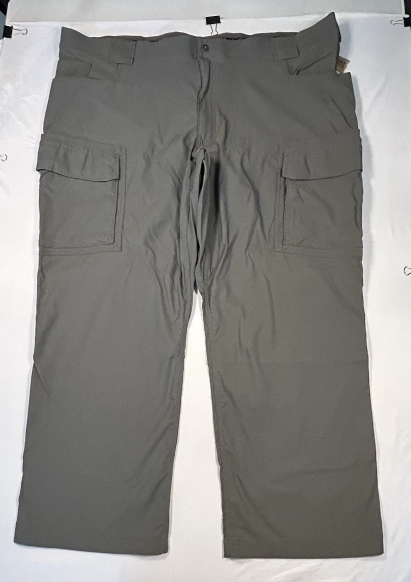 Duluth Trading Flex Dry On The Fly Pants Mens 48 x 30 Gray Cargo Fishing NWT