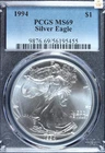 1994 Silver Eagle PCGS MS69 $1 Brilliant UNC Bullion Classic ✨