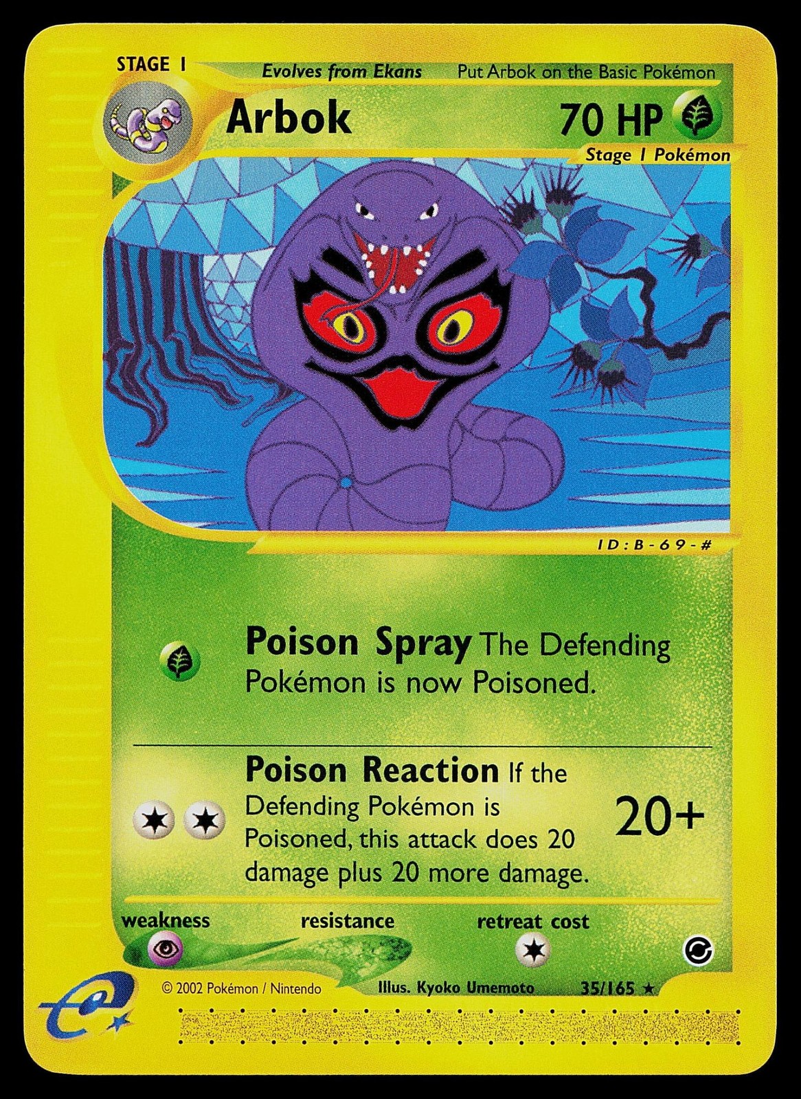 Pokemon Card - Arbok Expedition Base Set 35/165 Rare