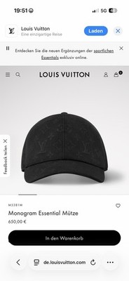 Louis Vuitton Monogram Essential Mütze Baseball Cap LV Logo Kappe