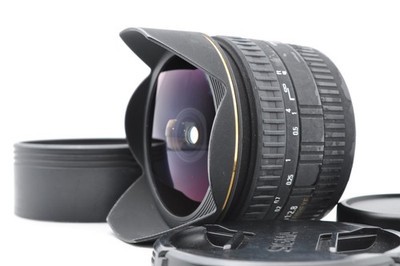 Excellent+5 Sigma 15mm f/2.8 EX DG Fisheye Lens For Canon EF w/ Hood Caps
