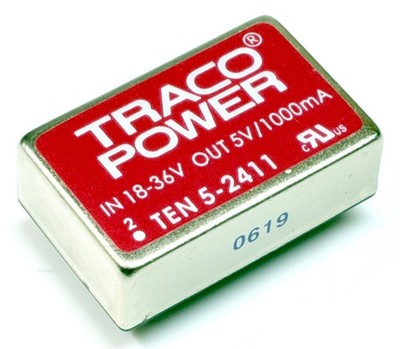 TRACO POWER   1 Stück DC-DC-Wandler 5W   TEN5-2411 IN 18-36V / OUT 5V/1A