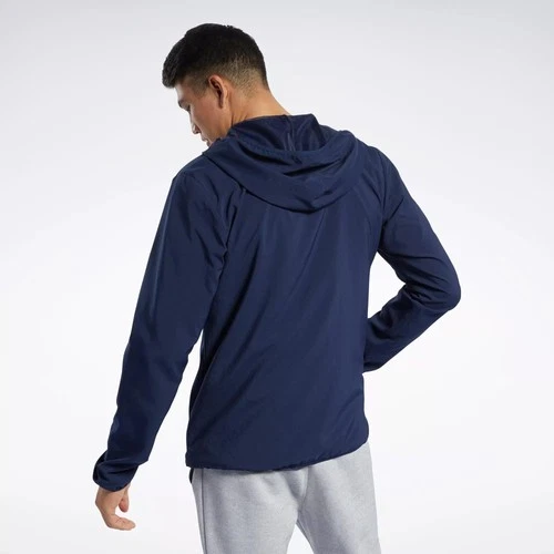 Reebok Men's Training Essentials Jacket Size S Blue Navy Full Zip Light image 4