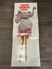 Vintage Elephant Photo Growth Chart 48x18 Hei...