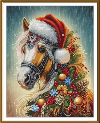 Counted cross stitch kit DIY unprinted canvas Horse of Luck 3465 needlecraft