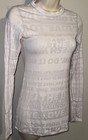 Semi Sheer Lululemon Daily Practice Top Discover Manifesto Burnout White Sz 4 — photo 4