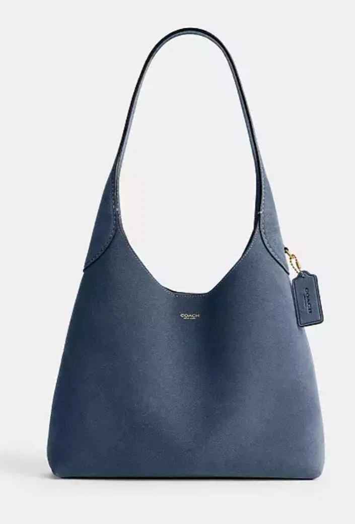 Coach Women's Suede Exterior Blue Bags & Handbags for Women for