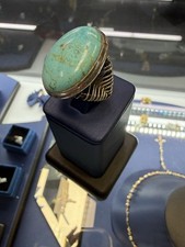 Vintage Sterling Silver  Turquoise Ring Size 8