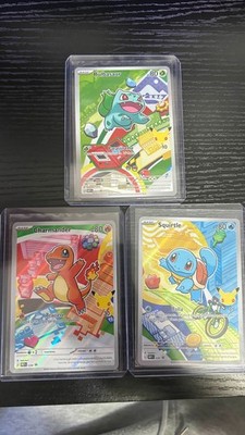 Pokémon Abenteuergefährten - Charmander Squirtle Bulbasaur MEP 037 038 039 ITA
