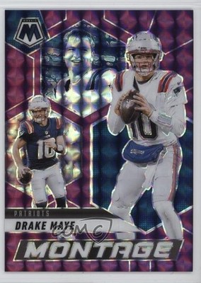 2025 Panini Mosaic Montage Purple Mosaic Prizm 25/49 Drake Maye #1 q2w