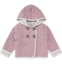Burts’s Bees Baby Jacket 6-9M w Hood Coat Persian Rose Pink Soft Organic Cotton
