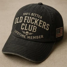 Old F*ckers Club-Baseball Cap,Lustige Baseballkappe für Herren,Embroidered Hat
