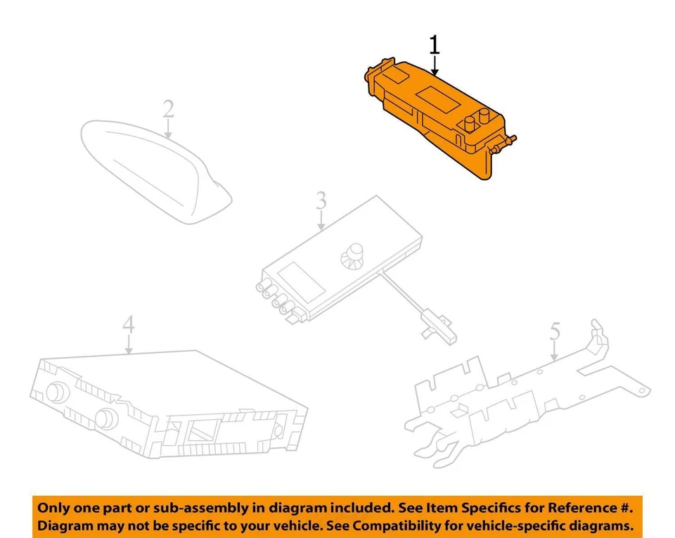 2010-2017 Volvo Xc60 Roof Antenna 31409875 31210328 39850858 - Seashell Metallic - Image 3 of 4
