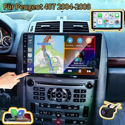 Für Peugeot 407 2004-2008 Carplay Android 15 Autoradio GPS NAV WIFI FM BT 4+64G