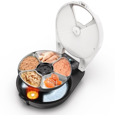 Automatic Wet Food Cat Feeder, 3 Days 5 Freshness Meals Refrigerated Auto Cat...