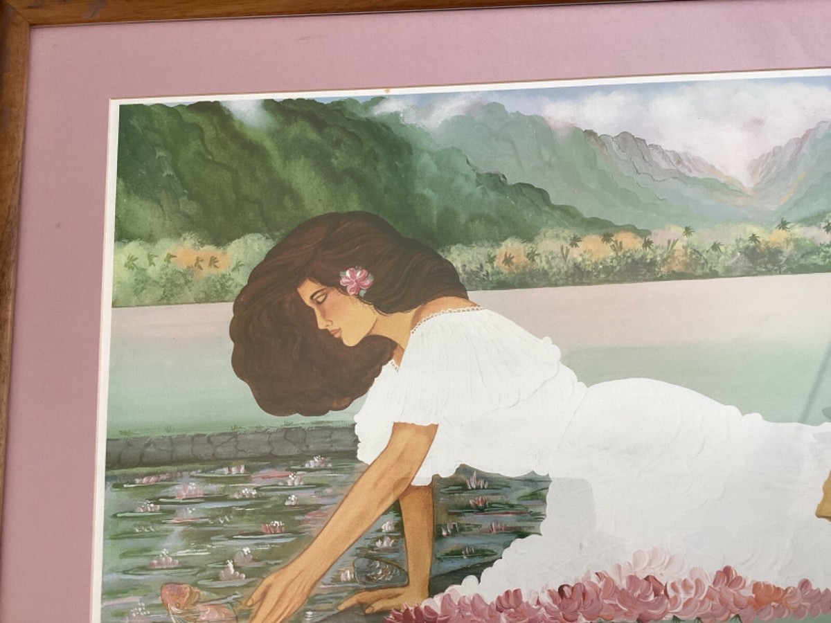 Diana Hansen Young Nuuana Pond Hawaii Portrait Art Signed