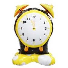 Alarm Clock Balloon Self Standing New Year Party Decoration Self Seal Huge