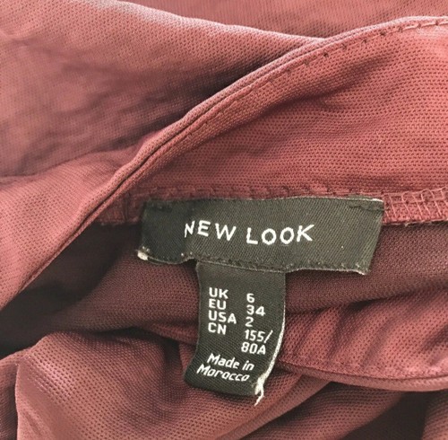 New Look Burgundy Jumpsuit Size 6 - Picture 8 of 8