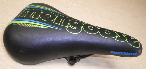 MONGOOSE BLACK/GREEN/BLUE BICYCLE SADDLE/SEAT BIKE PARTS 650-1