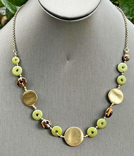 SIGRID OLSEN NECKLACE TIGER EYE \u0026 GREEN 