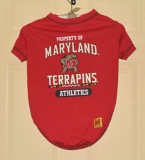 Pets First Maryland Terrapins NCAA Dog Shirt Size XL Red