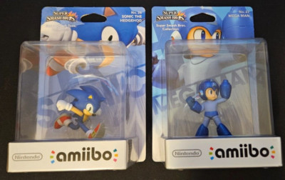 Amiibo Super Smash Bros. Collection Sonic Mega Man No. 26 + 27 Nintendo OVP Neu
