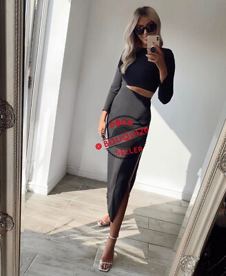 NWT ZARA NEW WOMAN LONG DRESS WITH CUT 